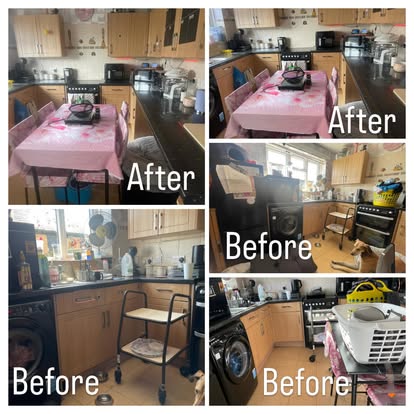 Kitchen before and after
