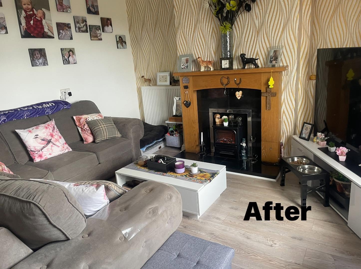 Clean, tidy living room by Village Shine Cleaning